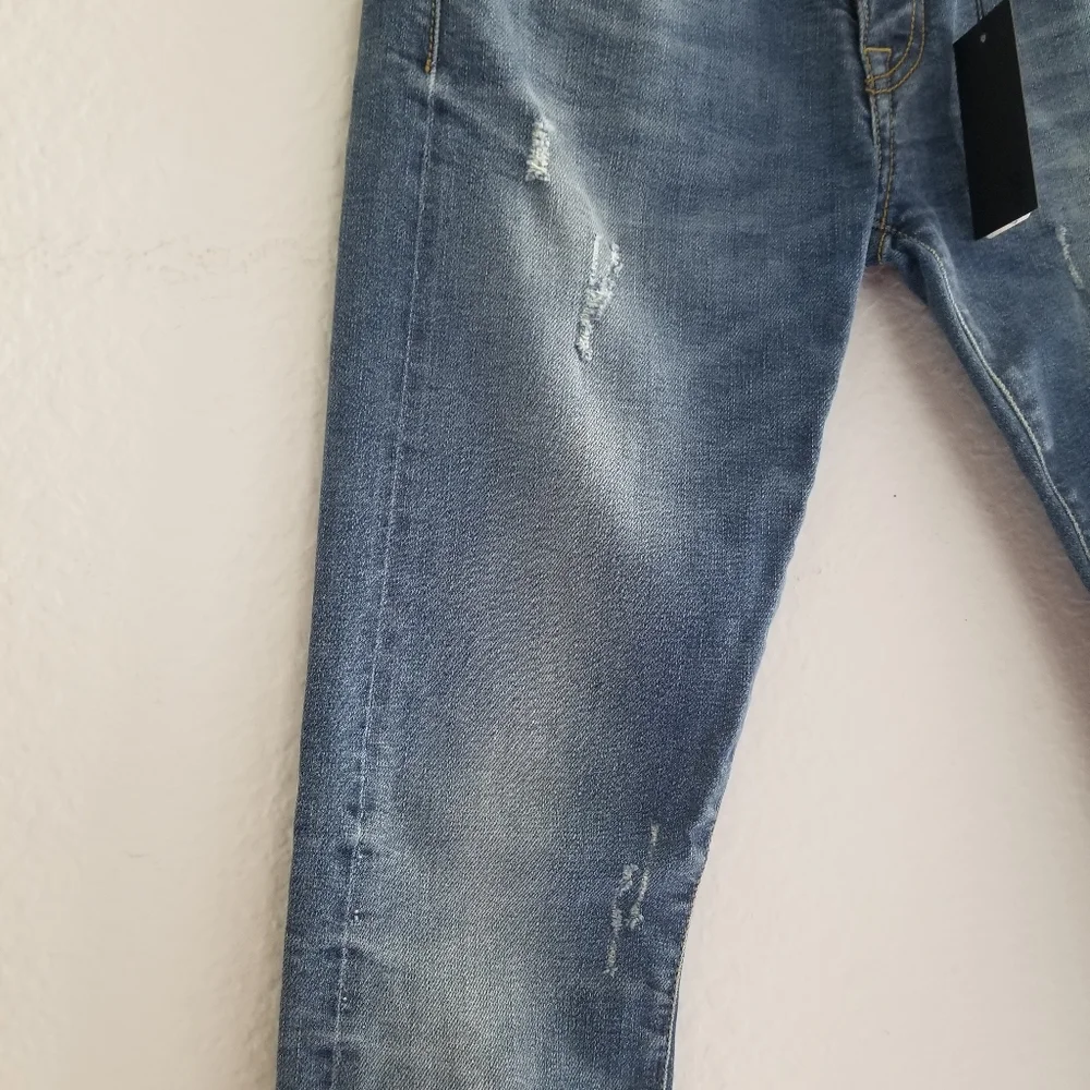 R13 Kate Skinny Distressed Stretchy Jeans Size 27 Mid Wash Blue - Picture 9 of 13